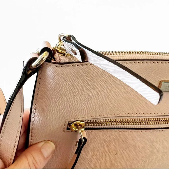 Kate Spade Rima Crossbody Saffiano Leather Blush Pink Ballet Core Bag Spring EUC - Picture 9 of 12